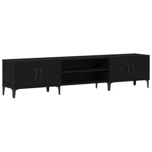 vidaXL TV-kast 180 x 31,5 x 40 cm Zwart Eiken Bewerkt hout