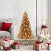 vidaXL Kerstboom met 150 LED met standaard Goud 120 cm PET