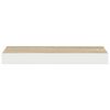 vidaXL Wandschap zwevend 50x23x3,8 cm MDF eikenkleurig en wit