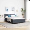 vidaXL Boxspringbed met matras Donkergrijs 140 x 200 cm Fluweel