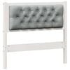 vidaXL Hoofdbord Anders Wit en lichtgrijs 90 cm Massief grenenhout