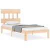 vidaXL Bedframe met hoofdbord massief hout