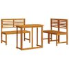 vidaXL Tuin Bistro Set 3 pcs Bruin Massief Acaciahout