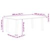 vidaXL Eettafel rechthoekig 200x120x74 cm massief eikenhout lichtbruin