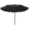 vidaXL Parasol met houten paal 330 cm antraciet