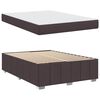 vidaXL Bedframe met matras Donkerbruin 160 x 200 cm Stof