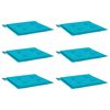 vidaXL Tuinstoelkussens 6 st 40x40x4 cm stof turquoise