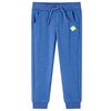 Kinderjoggingbroek 116 gem&ecirc;leerd blauw