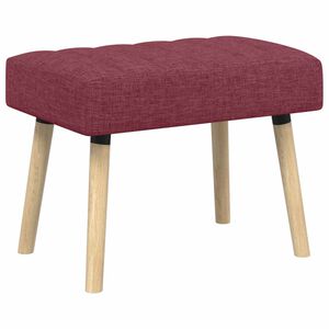 vidaXL Kanaal-geplooide bank Wijnrood 60 x 40 x 45 cm Stof