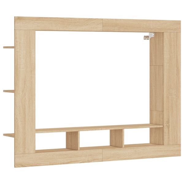 vidaXL Tv-meubel 152x22x113 cm bewerkt hout sonoma eikenkleurig