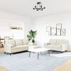 vidaXL 3-delige Loungeset met kussens en bolsters fluweel crèmekleurig