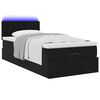 vidaXL Ottoman bed met matras en LED's 90x200cm fluweel zwart