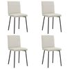 vidaXL Eetkamerstoelen 4 st fluweel cr&egrave;mekleurig