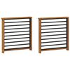 vidaXL Armleuning 2 pcs Naturel 60 x 6 x 61 cm Massief Acaciahout