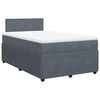 vidaXL Boxspring met matras fluweel donkergrijs 120x200 cm