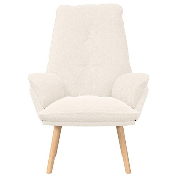 vidaXL Fauteuil Crème 61 x 78 x 98 cm Sherpa Stof