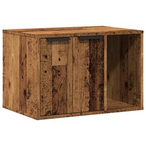 vidaXL Kattenbakkast 60x40x40 cm bewerkt hout oud houtkleurig