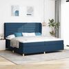 vidaXL Boxspringbed met Matras Donkergrijs 90x190 cm Blauw Stof