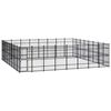 vidaXL Hondenkennel 58,98 m&sup2; staal
