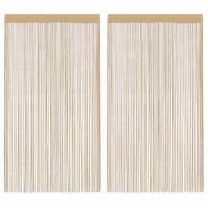 vidaXL Draadgordijnen 140x250 cm beige 2 st
