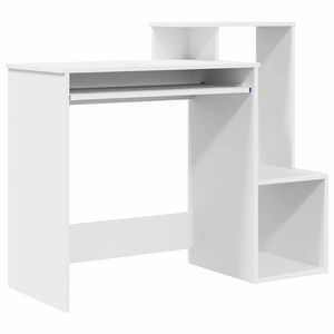 vidaXL Bureau Wit 106 x 41 x 88.5 cm Bewerkt hout