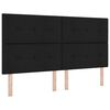 vidaXL LED Box Spring Bed met hoofdeinde Zwart 180 x 200 cm Stof