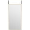 vidaXL Deurspiegel 40x80 cm glas en aluminium goudkleurig