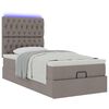 vidaXL Ottoman bed met matras en LED's 100x200cm stof taupe