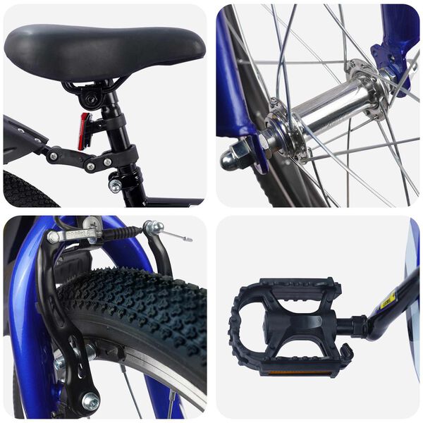 vidaXL Kinderfiets 18 Inch voor 5-7 jaar Zwart