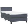 vidaXL Boxspring met matras fluweel donkergrijs 80x220 cm