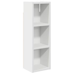 vidaXL Badkamer wandkast Wit 20 x 16 x 62,5 cm Geconstrueerd hout