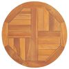 vidaXL Tafelblad rond 2,5 cm 50 cm massief teakhout