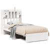 vidaXL Bed met boekenkast zonder matras grenenhout wit 90x200 cm