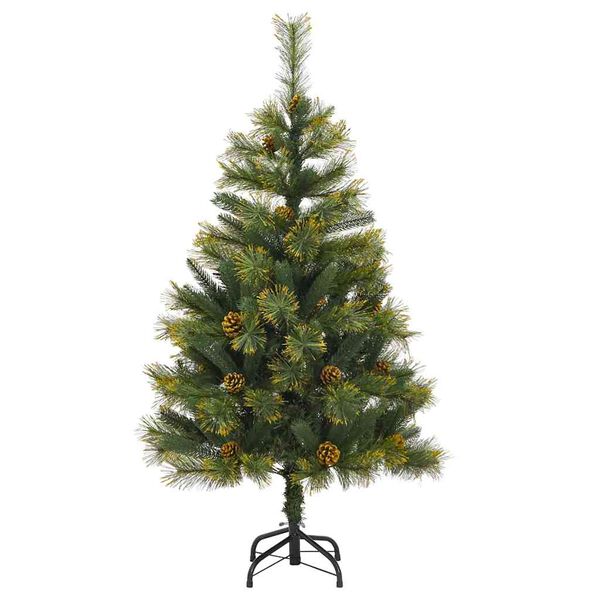 vidaXL Kunstmatige Scharnier Kerstboom met Cones Groen 150 cm