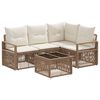 vidaXL Tuinbankenset 5 st Beige poly rattan