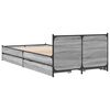 vidaXL Bedframe met lades bewerkt hout grijs sonoma eiken 75x190 cm