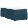 vidaXL Boxspring met matras fluweel donkerblauw 90x200 cm