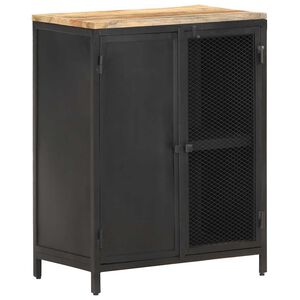 vidaXL Dressoir 60x35x78 cm massief ruw mangohout