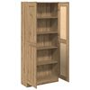 vidaXL Hoge kast 82,5x30,5x185 cm bewerkt hout artisanaal eikenkleur