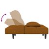 vidaXL Slaapbank 2-zits met 2 kussens fluweel bruin