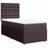 vidaXL Boxspring met matras stof donkerbruin 100x200 cm