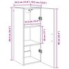 vidaXL Wandkast Oud Hout 34,5 x 34 x 90 cm Bewerkt hout