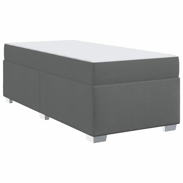 vidaXL Bedframe met matras Donkergrijs 90 x 190 cm Stof