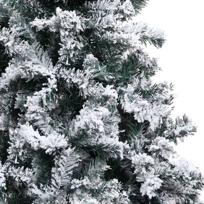 vidaXL Kunstkerstboom met LED's, kerstballen en sneeuw 300 cm groen