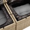 vidaXL Tuin Sofa Set met kussen 6 pcs Beige en Licht Grijs poly rattan