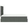 vidaXL Ottoman bed met matras en LED's 120x190 cm stof donkergrijs