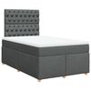 vidaXL Boxspring met matras stof donkergrijs 120x200 cm