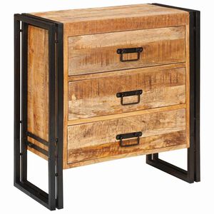vidaXL Dressoir met lade Bruin 66 x 33 x 70 cm massief mangohout