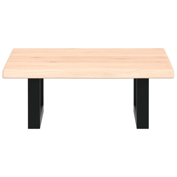 vidaXL Badkamer wandschap staal en massief eikenhout