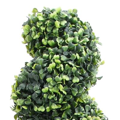 vidaXL Kunstplant met pot buxus spiraal 59 cm groen